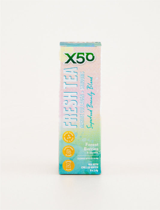 X50 Fresh Tea Marine Collagen + Shrooms 6 Serve